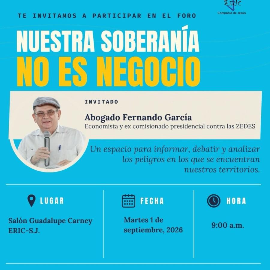 Foro: Nuestra soberanía no es negocio 
