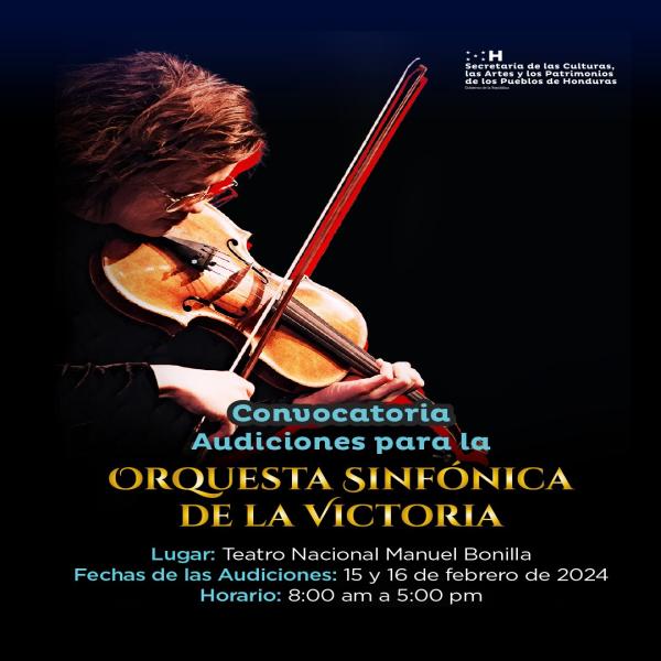 Convocatoria a audiciones para formar parte de la Orquesta Sinfónica de la Victoria