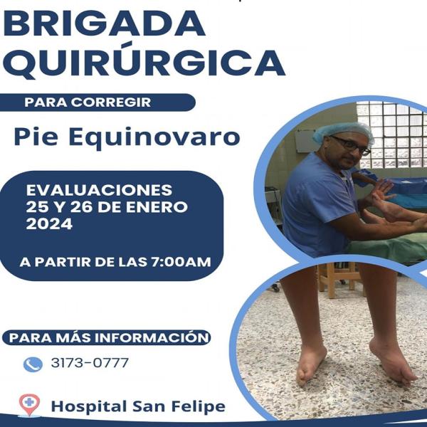 Brigada Quirúrgica para corregir Pie Equinovaro 
