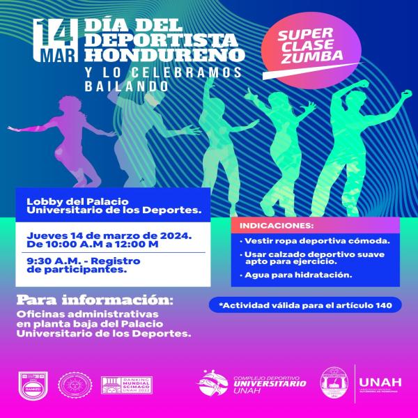 Super clase de Zumba en la UNAH 