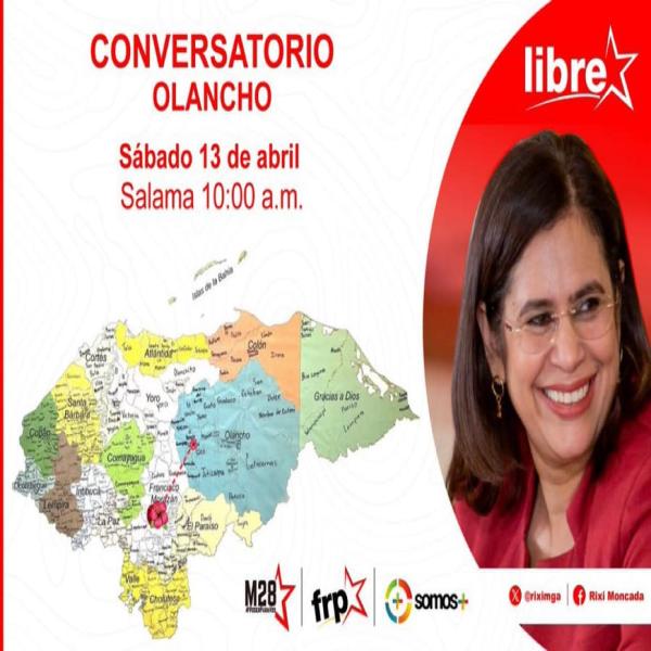 Conversatorio con Rixi Moncada en Salamá, Olancho  