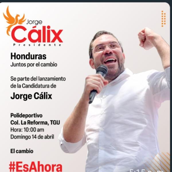 Lanzamiento candidatura Jorge Cálix 
