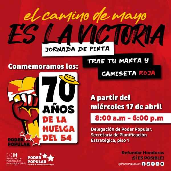 Jornada de Pinta: Trae tu bandera y camiseta roja 