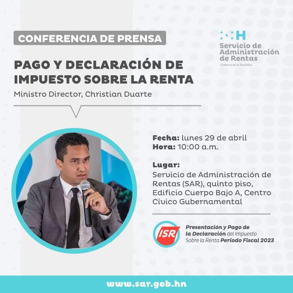 Conferencia de prensa sobre el Pago y Declaración del Impuesto sobre la Renta