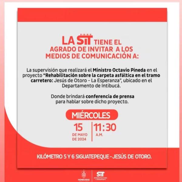 SIT: Rehabilitación sobre la carpeta asfáltica en el tramo carretero Jesús de Otoro – La Esperanza  