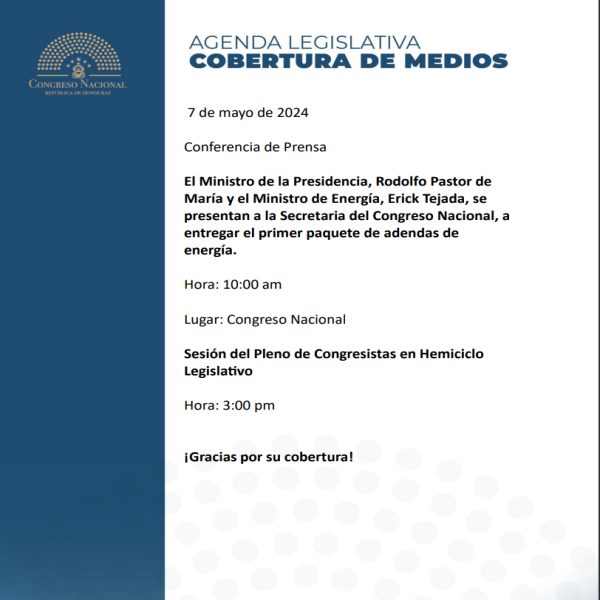 Entrega del primer paquete de adendas de energía al Congreso Nacional 