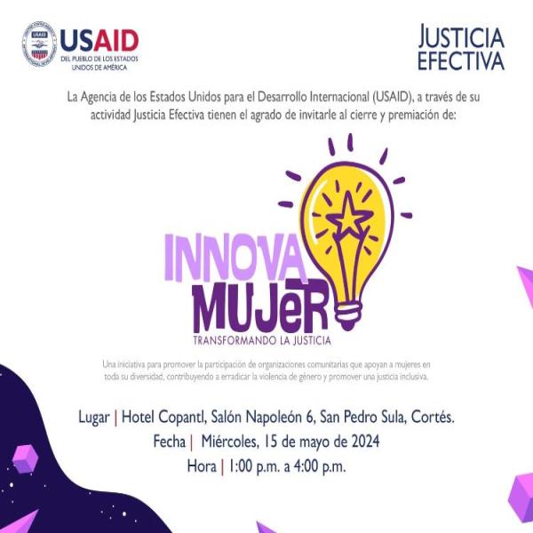 Cierre y premiación de Innova Mujer – Transformando la justicia 