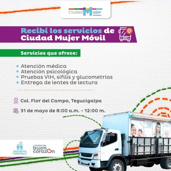 Jornada de atención integral de Ciudad Mujer Móvil en conjunto con la Alcaldía del Distrito Central