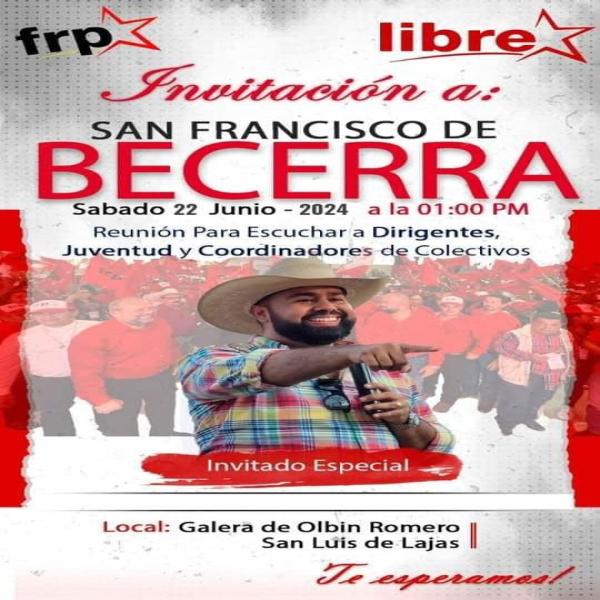 Reunión corriente FRP en San Francisco de Becerra, Olancho 