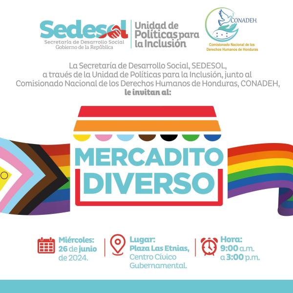 SEDESOL: Mercadito Diverso en el marco del Día Internacional del Orgullo LGTBIQ+ 