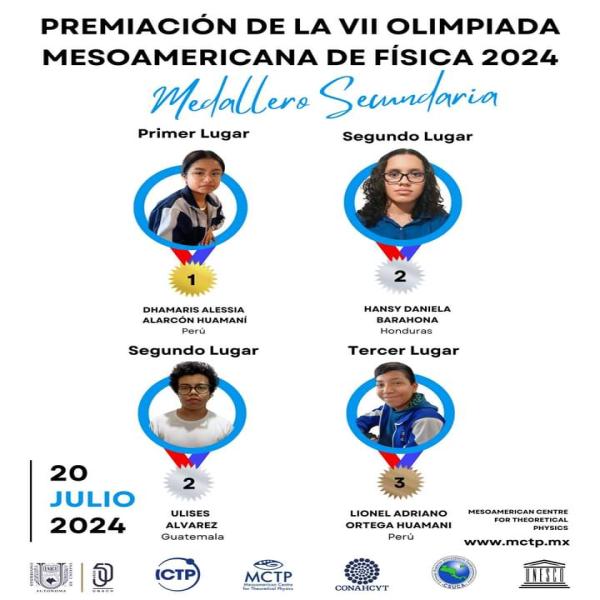 Premiación de la VII Olimpiada Mesoamericana de Física 2024 