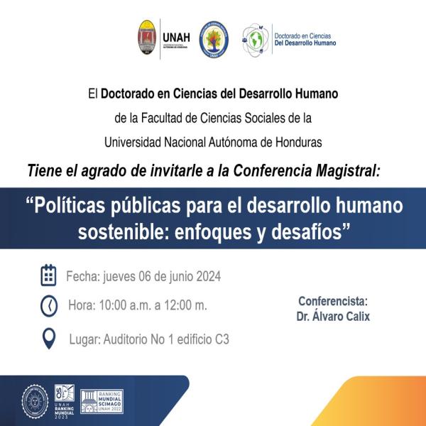 Conferencia Magistral “Políticas públicas para el desarrollo humano sostenible: enfoques y desafíos”