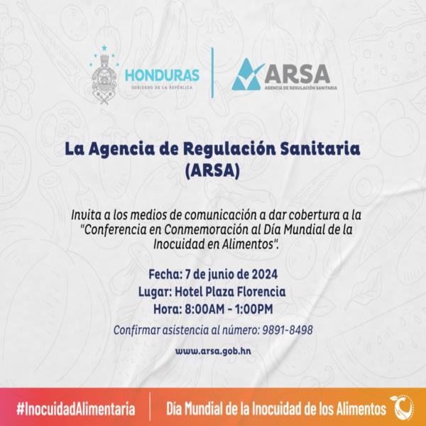 ARSA: Conferencia en conmemoración del Día Mundial de la Inocuidad en Alimentos 