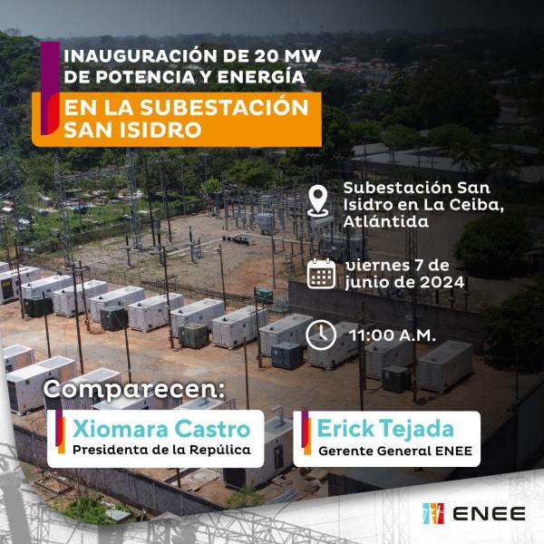 Inauguración sub estación San Isidro – La Ceiba 