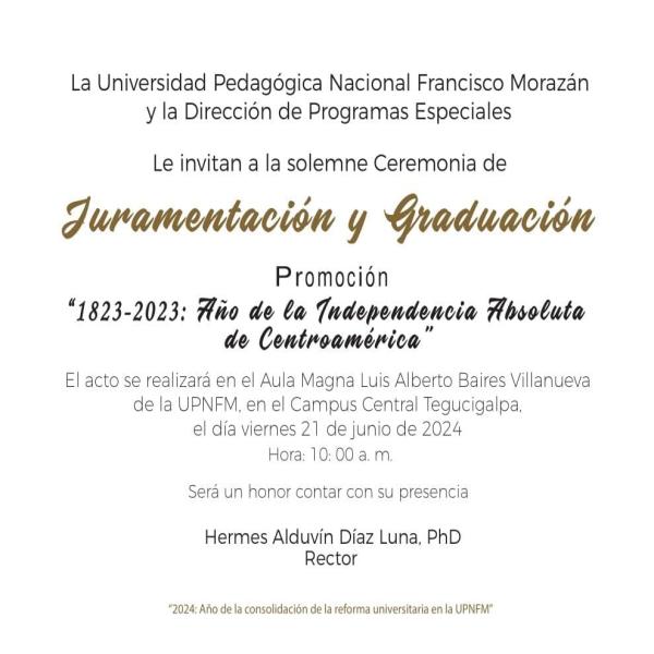 UPNFM:  Juramentación y Graduación