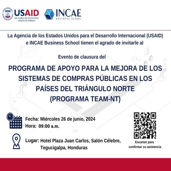 Clausura del Programa de Apoyo para la Mejora de los Sistemas de Compras Públicas en los países del Triángulo Norte
