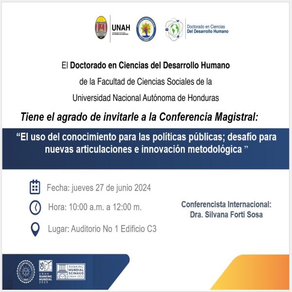  Conferencia Magistral “El uso del conocimiento para las políticas públicas; desafío para nuevas articulaciones e innovación metodológica” 