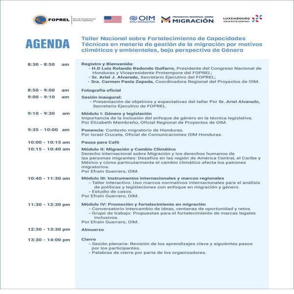 CN: Taller Nacional sobre Capacidades Técnicas en materia de gestión de la migración por motivos climáticos y ambientales 