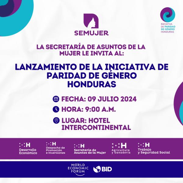 Lanzamientos de la Iniciativa de Paridad de Género Honduras