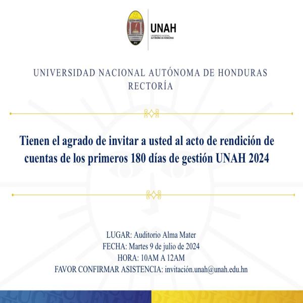 Presentación de rendición de cuentas de los primeros 180 días de gestión del rector Odir Fernández