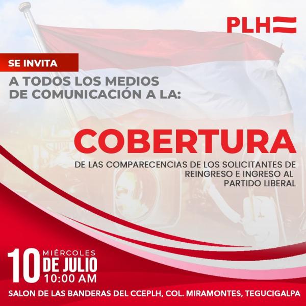 Comparecencias de los solicitantes de reingreso e ingreso al Partido Liberal