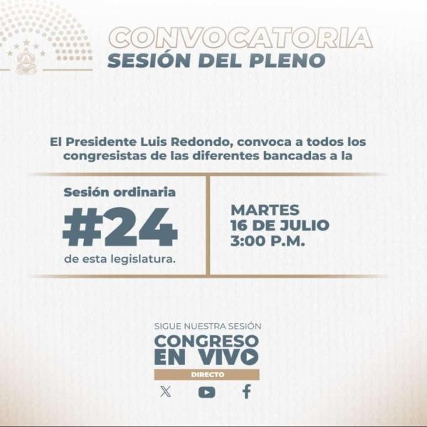 CN: Convocatoria Sesión Ordinaria #24