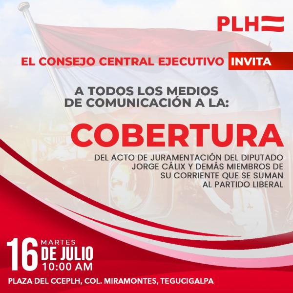 Acto de Juramentación de diputados – Partido Liberal 