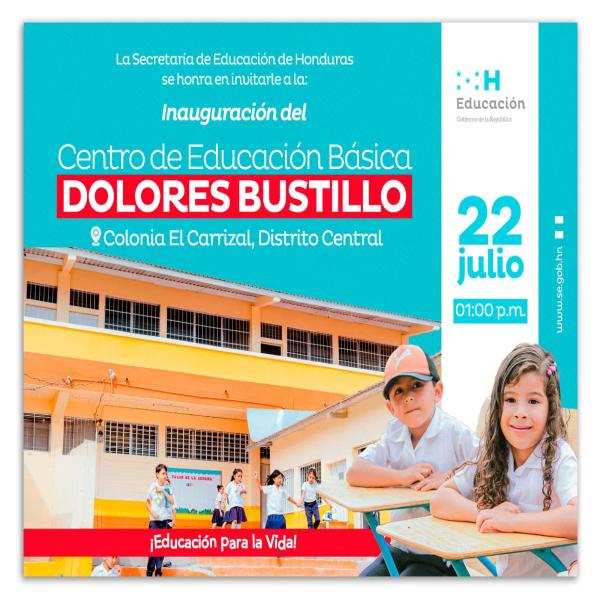 Inauguración del Centro de Educación Básica Dolores Bustillo 2