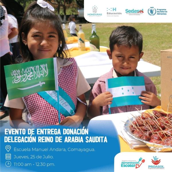 Entrega de donación – Delegación Reino de Arabia Saudita 