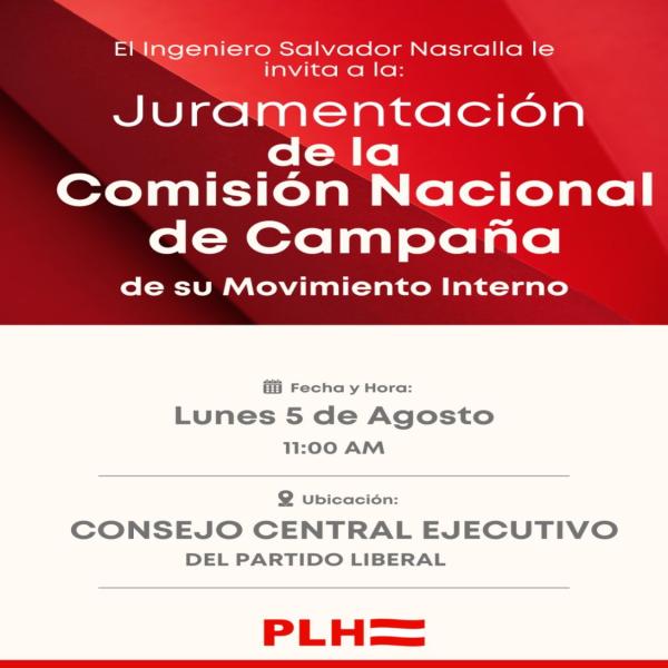 Juramentación de la Comisión de campaña de Salvador Nasralla 