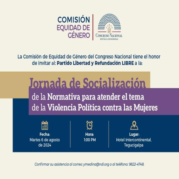 Jornada de Socialización de la Ley de Violencia Política contra las Mujeres – con la Bancada Libre 