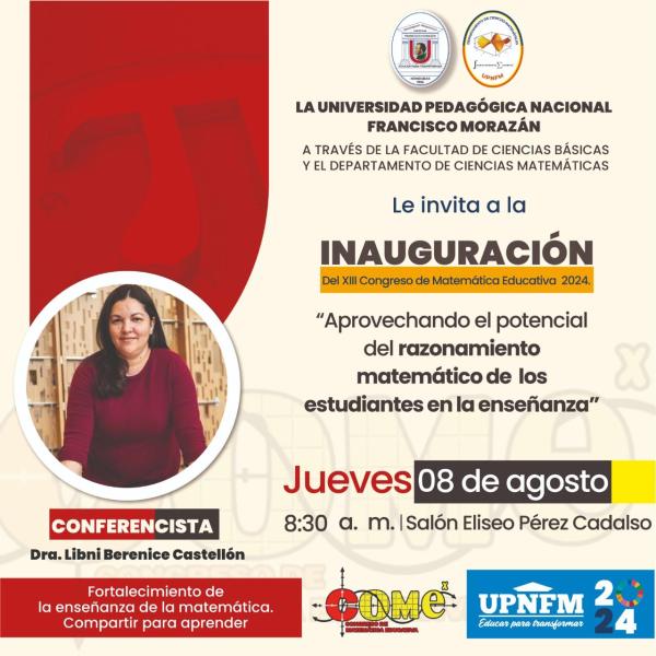Inauguración del XIII Congreso de Matemáticas Educativa 2024 