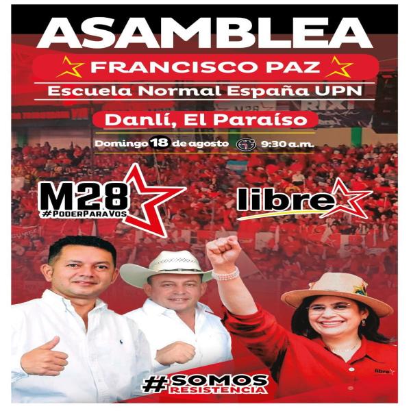Asamblea “Francisco Paz” – Danlí, El Paraíso 