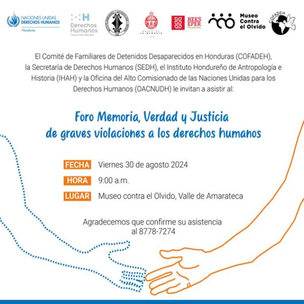 Foro: Memoria, Verdad y Justicia de graves violaciones a los derechos humanos  
