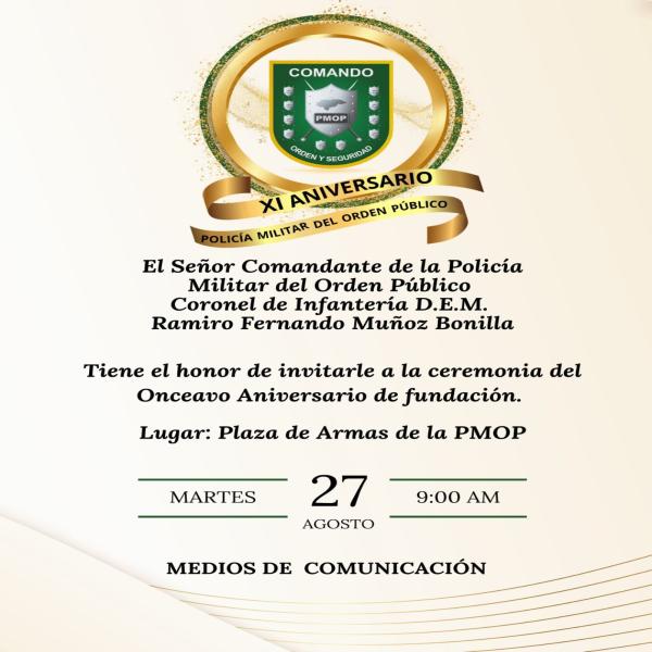 PMOP: Ceremonia del Onceavo Aniversario de fundación 