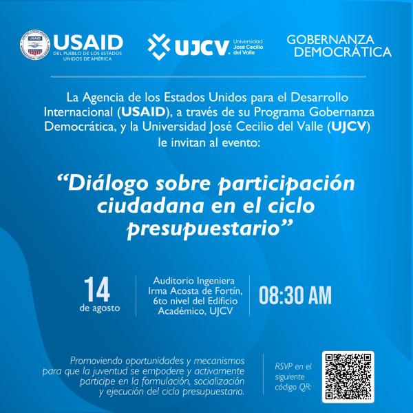 Diálogo sobre Participación ciudadana en el ciclo Presupuestario