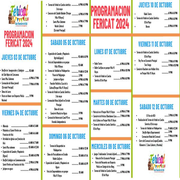 Programa de Actividades – FERICAT 2024