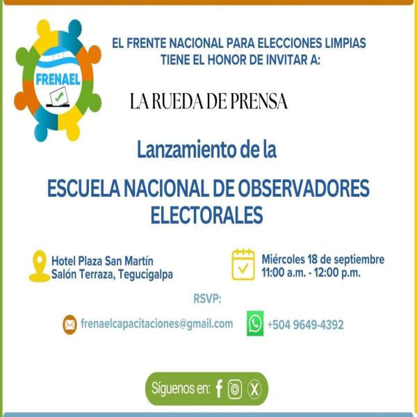 Lanzamiento de la Escuela Nacional de Observadores Electorales 