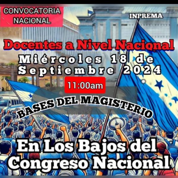 Movilización Bases del Magisterio – Bajos del Congreso Nacional  