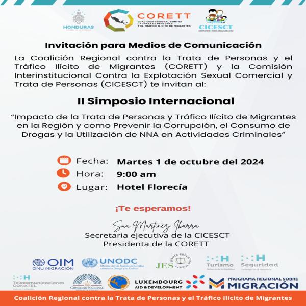 II Simposio Internacional: "Impacto de la Trata de Personas y Tráfico Ilícito de Migrantes en la Región y como Prevenir la Corrupción, el Consumo de Drogas y la Utilización de NNA en Actividades Criminales"