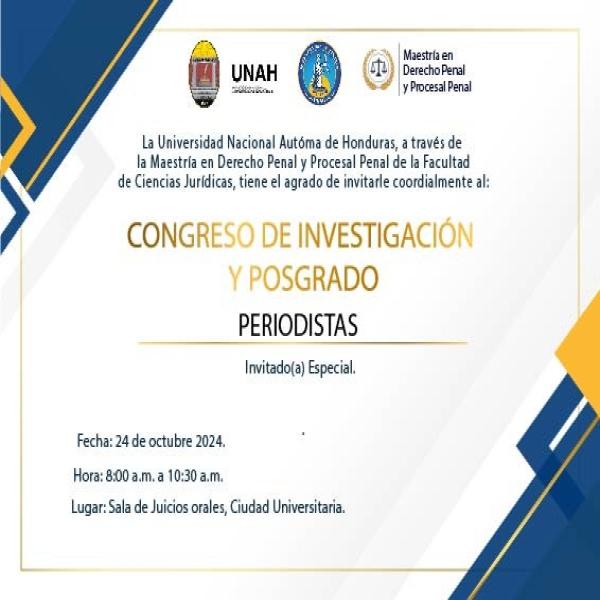 Congreso de Investigación y Posgrado – Periodistas 