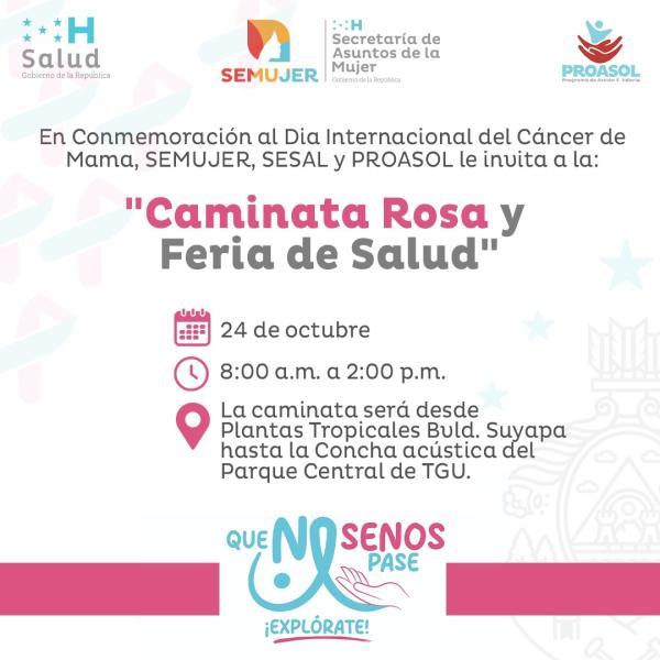 Caminata Rosa y Feria de Salud