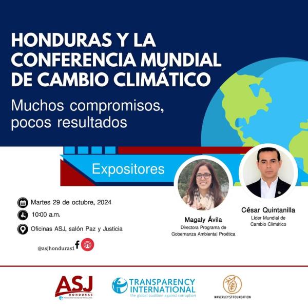 ASJ: Presentación del análisis: Honduras y la conferencia mundial de cambio climático 