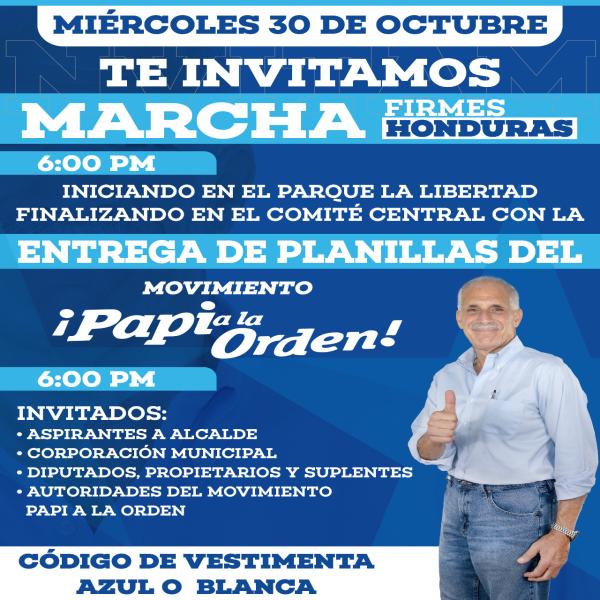 Entrega de planillas del movimiento Papi a la Orden 