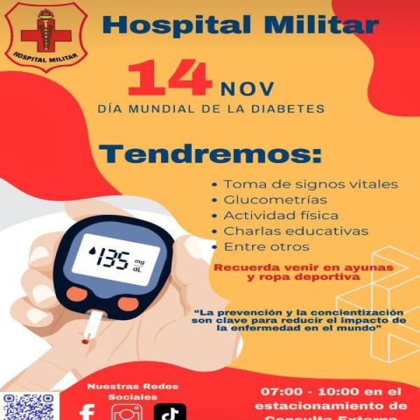 Hospital Militar: Jornada de prevención en el marco del Día Mundial de la Diabetes 