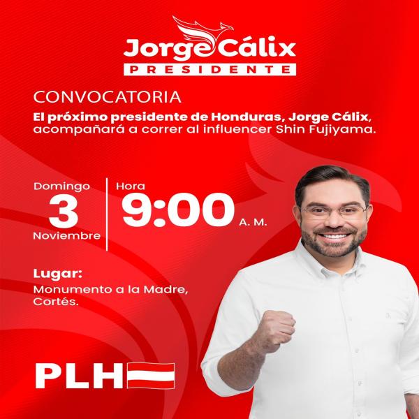 Jorge Cálix estará corriendo con el influencer Shin Fujiyama 