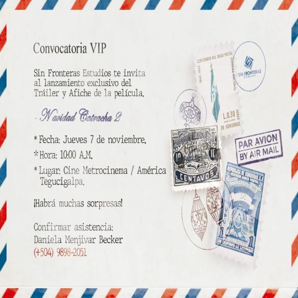 Lanzamiento del tráiler y afiche de la película “Navidad Catracha 2”  