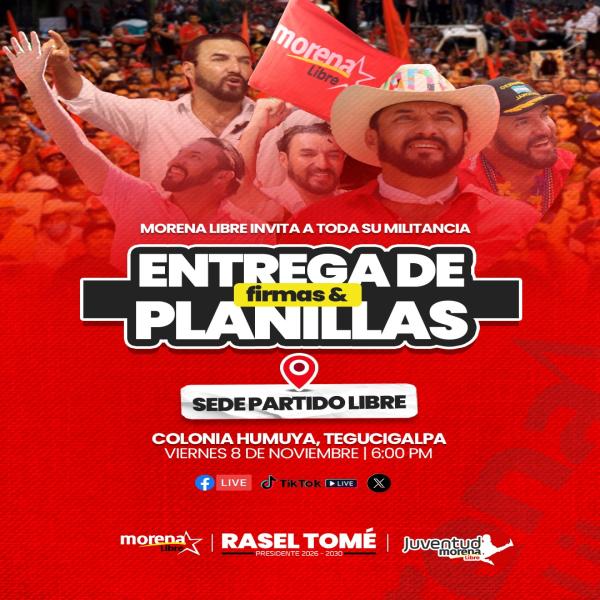 Morena Libre: Entrega de Firmas y Planillas para la inscripción del Movimiento