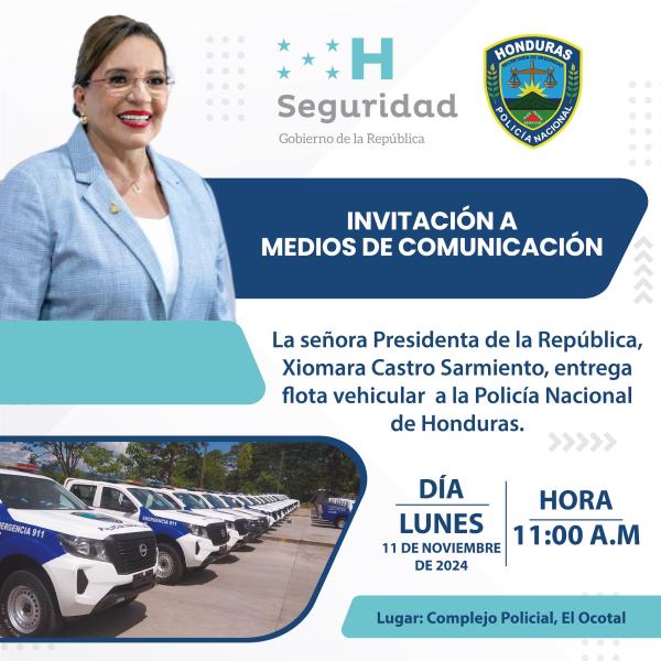 Seguridad: Entrega de flota vehicular a la Policía Nacional 