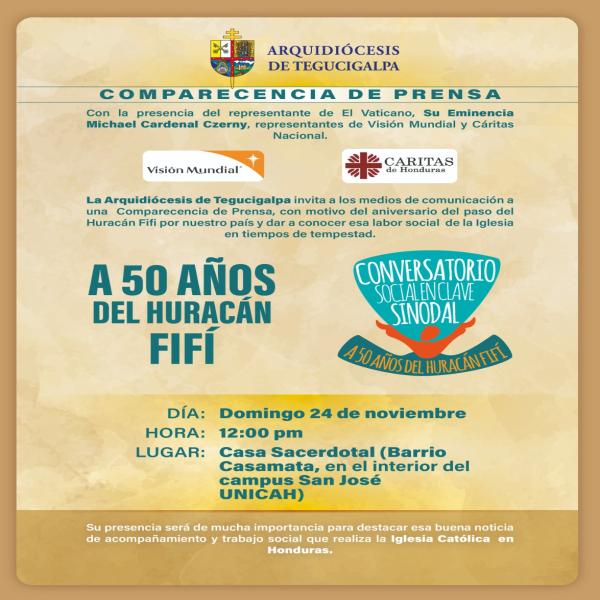 La Arquidiócesis de TGU: A 50 años del huracán Fifí 